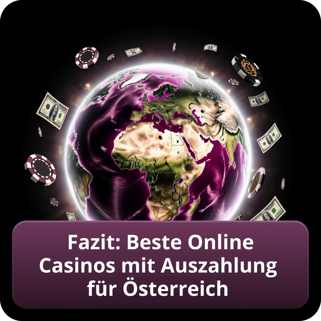 Fazit: beste Online Casinos mit Auszahlung Österreich