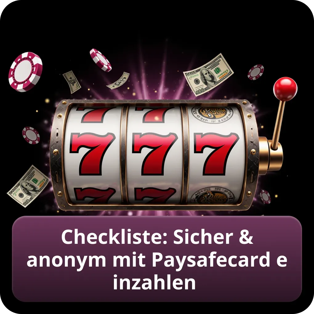 Checkliste: Sicher und anonym mit Paysafecard Casino Österreich einzahlen